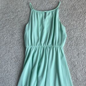 Francesca’s Green Mini Dress with Button Hole